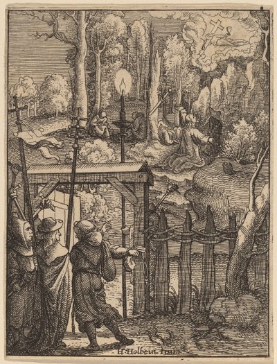 Jesus på Oljeberget av Wenceslaus Hollar