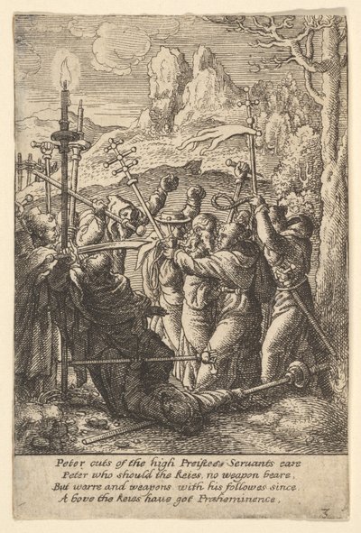 Jesus tatt, 1625-77. av Wenceslaus Hollar