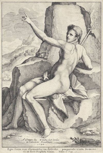 Døperen Johannes i ørkenen av Wenceslaus Hollar