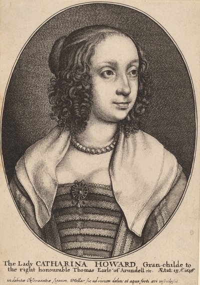 Lady Catherine Howard. av Wenceslaus Hollar