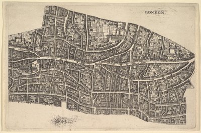 London før den store brannen, 1666-77. av Wenceslaus Hollar