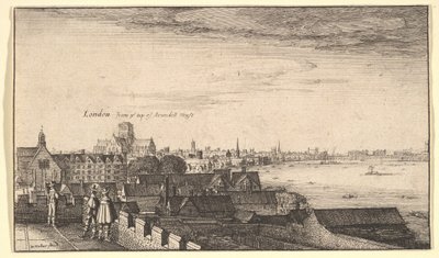 London fra Arundel House, 1643. av Wenceslaus Hollar