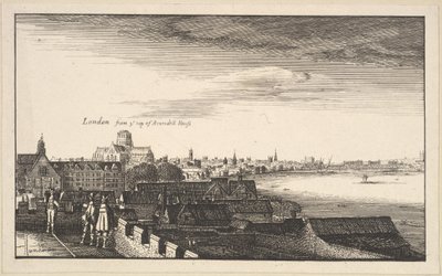 London fra Arundel House, kopi, 1600-tallet. av Wenceslaus Hollar