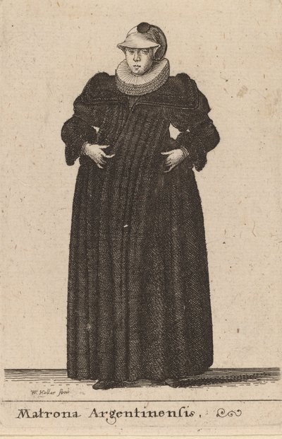 Matrona Argentina, 1642. av Wenceslaus Hollar