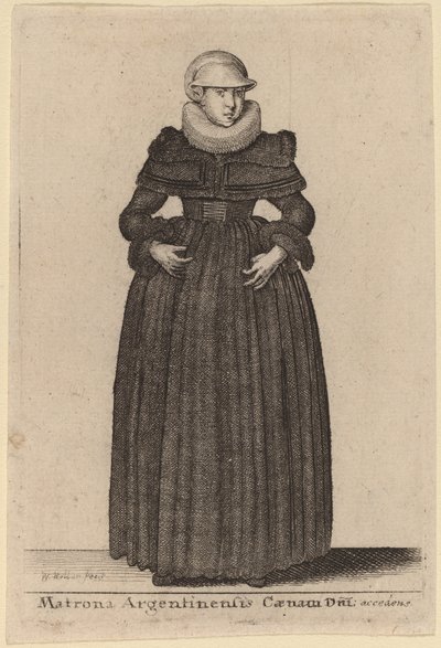Matrona dagens argentinske kveldsmat nærmer seg fra nymfene) av Wenceslaus Hollar