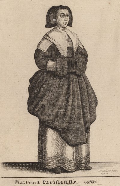 Matrone i Paris, 1643. av Wenceslaus Hollar