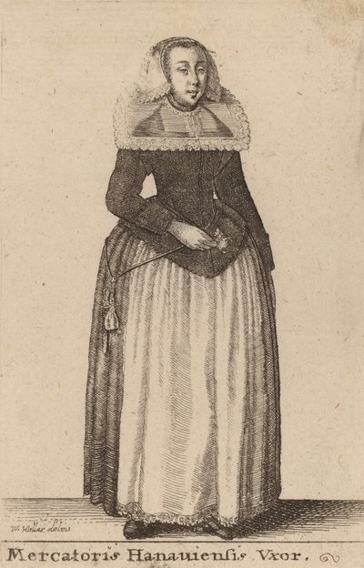 Kona til en kjøpmann i Hanaui. av Wenceslaus Hollar