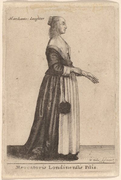 Datter av en London-kjøpmann av Wenceslaus Hollar