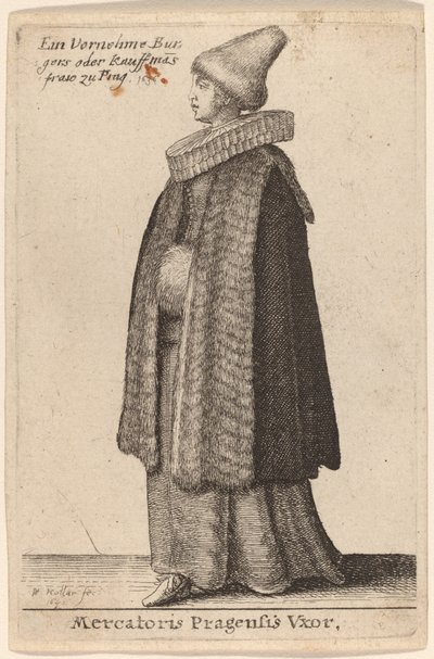 Kona til kjøpmannen i Praha av Wenceslaus Hollar