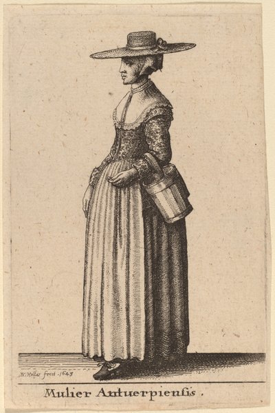 Kvinnen i Antwerpen av Wenceslaus Hollar
