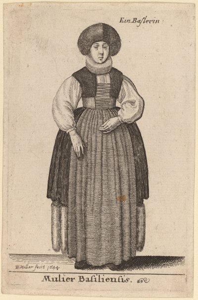 En kvinne fra Basel av Wenceslaus Hollar