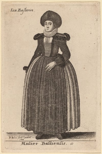 En kvinne fra Basel av Wenceslaus Hollar