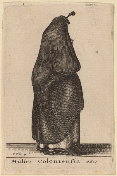 Kvinne fra Köln av Wenceslaus Hollar