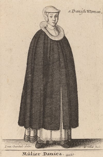 En dansk kvinne. av Wenceslaus Hollar