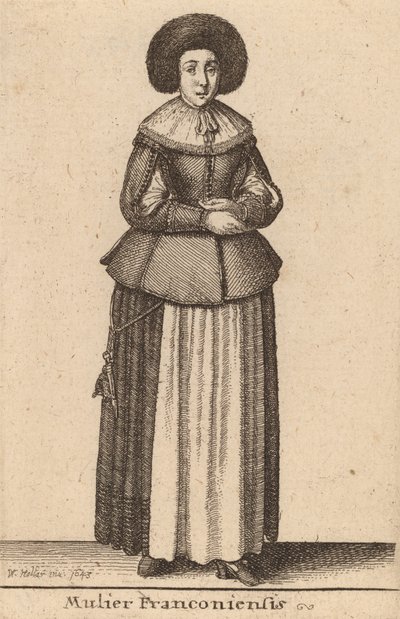 En frankisk kvinne, 1643. av Wenceslaus Hollar