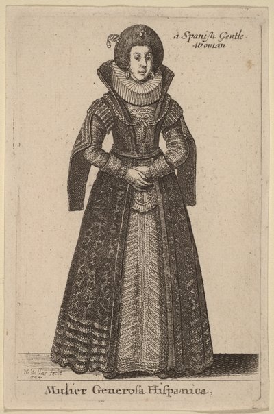 Spansk adelskvinne av Wenceslaus Hollar