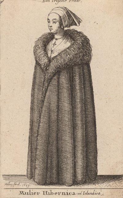 En irsk eller irsk kvinne, 1649. av Wenceslaus Hollar