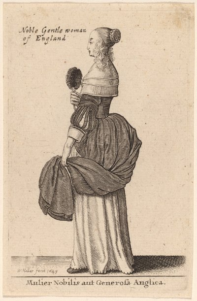En edel eller sjenerøs engelsk kvinne av Wenceslaus Hollar