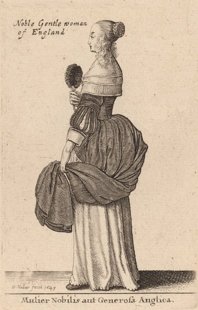 En edel eller sjenerøs engelsk kvinne, 1643. av Wenceslaus Hollar