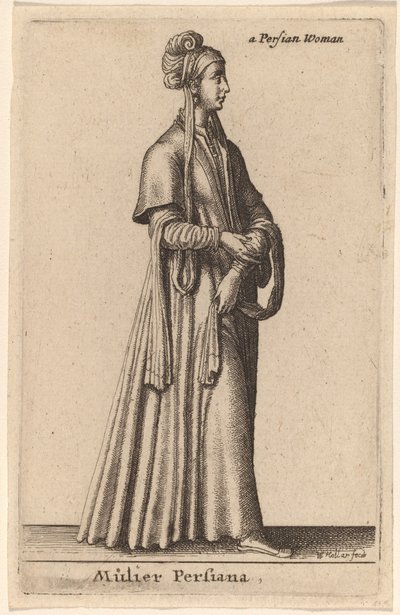 En persisk kvinne av Wenceslaus Hollar