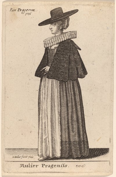 Kvinnen i Praha av Wenceslaus Hollar