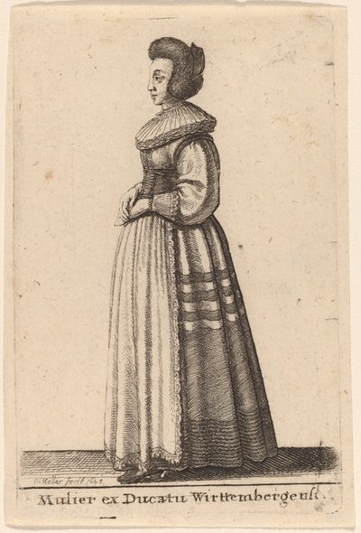 En kvinne fra hertugdømmet Wirttemberg av Wenceslaus Hollar