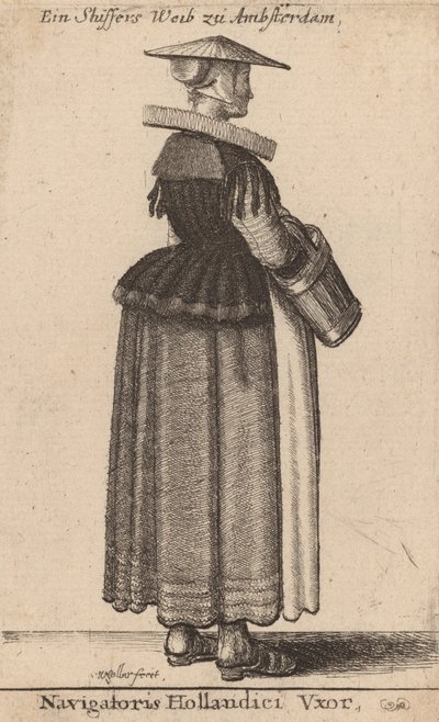 Den nederlandske navigatørens kone av Wenceslaus Hollar