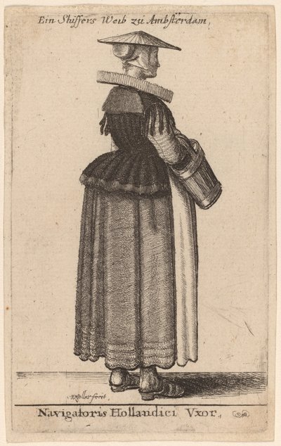 Den nederlandske navigatørens kone av Wenceslaus Hollar