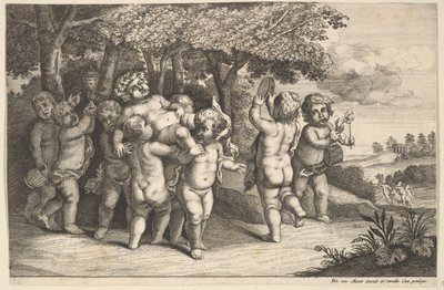 Ni små gutter, 1625-77. av Wenceslaus Hollar