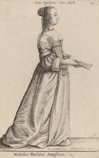 En edel engelsk kvinne, 1649. av Wenceslaus Hollar