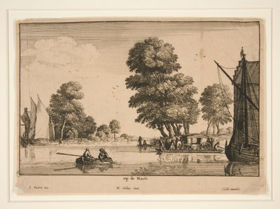 Ved Maas [Elveutsikt] av Wenceslaus Hollar
