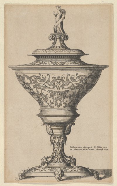 Utsmykket beger på føttene til masker, 1645., 1645. av Wenceslaus Hollar