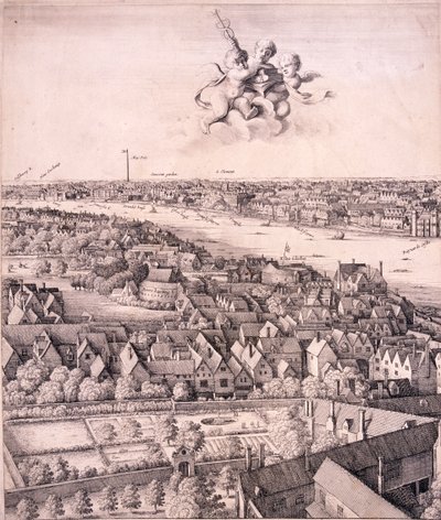 Panoramautsikt over London, c1670 av Wenceslaus Hollar