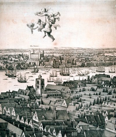 Panoramautsikt over London, c1670 av Wenceslaus Hollar
