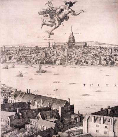 Panoramautsikt over London, c1670 av Wenceslaus Hollar