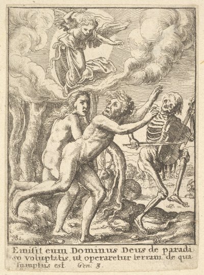 Paradise Lost, fra dødsdansen, 1651. av Wenceslaus Hollar