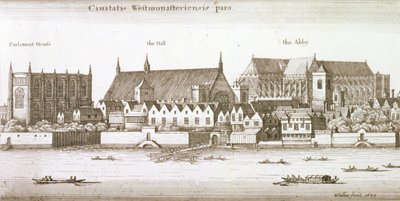 En del av byen Westminster, 1647 av Wenceslaus Hollar