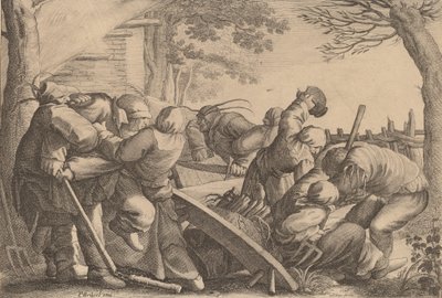 Bondeslagsmål, 1646. av Wenceslaus Hollar