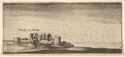 Pevensey Castle, 1652-77. av Wenceslaus Hollar