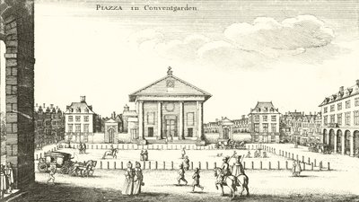 Piazza, Covent Garden, London (gravering) av Wenceslaus Hollar