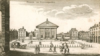 Piazza, Covent Garden, London (gravering) av Wenceslaus Hollar