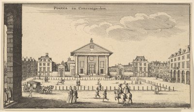 Piazza i Covent Garden, ca. 1647. av Wenceslaus Hollar
