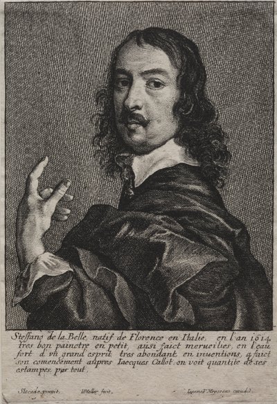 Portrett av Stefano della Bella av Wenceslaus Hollar