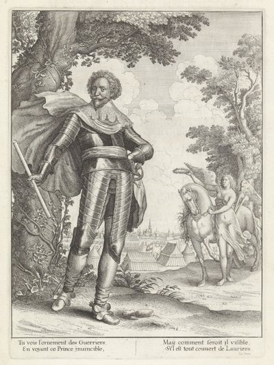 Portrett van Frederik Hendrik, prins van Oranje Historien om inngangen til dronningens mor til den mest kristne kongen i de forente provinsene i Nederland. (serietittel) av Wenceslaus Hollar