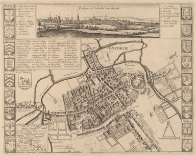 Prospekt av Oxford. av Wenceslaus Hollar