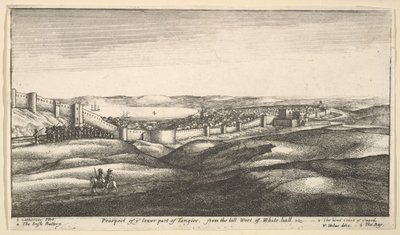 Prospekt av dere nedre del av Tanger, fra bakken vest for White-hall, 1669-73. av Wenceslaus Hollar