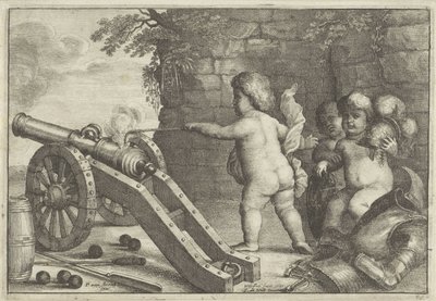 Putti skytekanon: The element of Fire The Four Elements (serietittel) av Wenceslaus Hollar