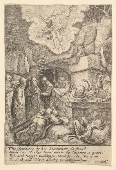 Oppstandelse, 1625-77. av Wenceslaus Hollar