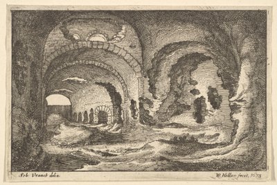 Romerske levninger i Tivoli, 1673. av Wenceslaus Hollar