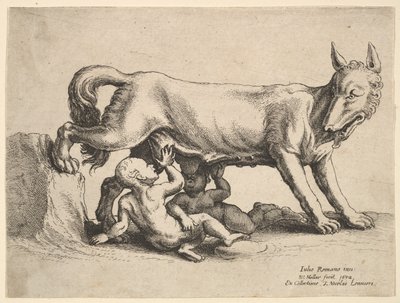 Romulus og Remus, 1652. av Wenceslaus Hollar